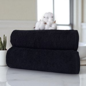 Pack 5 serviettes 50x90cm - couleurs Noir – Image 1