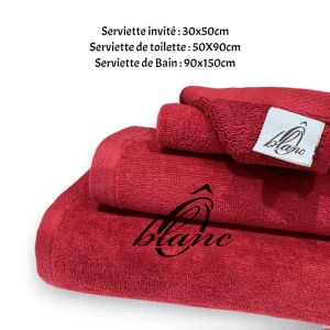 Pack Serviette Velours - Bordeaux – Image 2