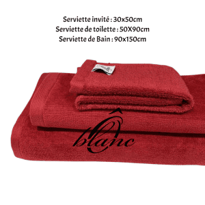Pack Serviette Velours - Bordeaux – Image 3